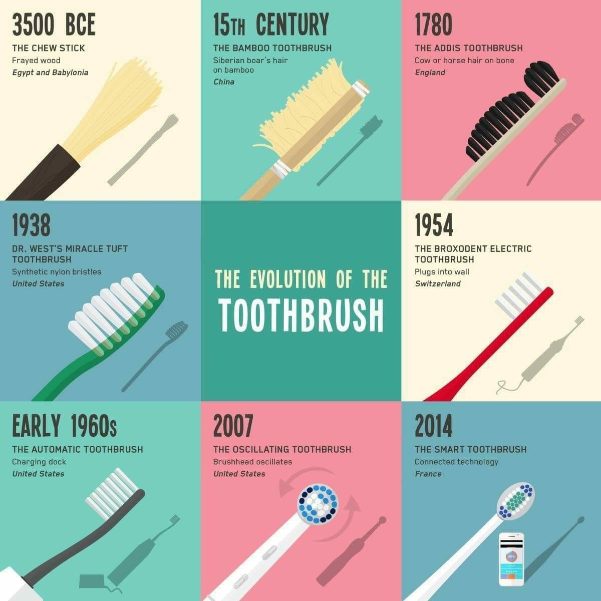 EVOLUTION OF TOOTHBRUSH